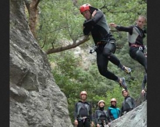  Medium level canyoning jump 